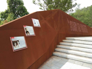 石狮耐候钢挡土墙